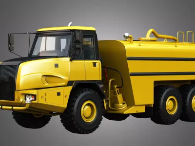 JD - 300D II Articulated  Water Tanker Truck 3D model