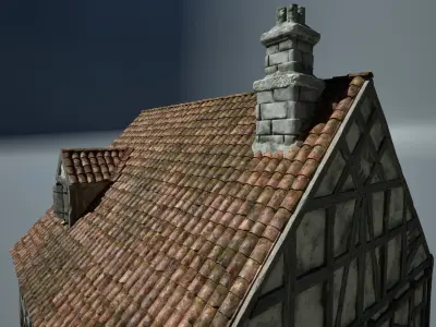 Medieval House 08 Game Ready Low-poly 3D model