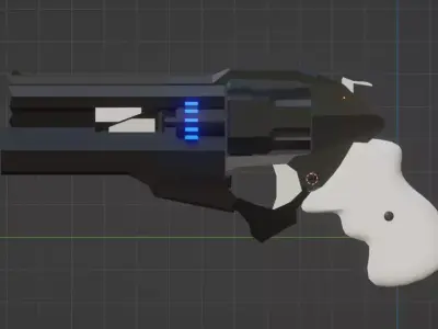 Sci-Fi Revolver 3D model