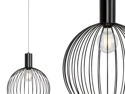 STEEL ROD GLOBE PENDANT by Lightingstyles Low-poly 3D model