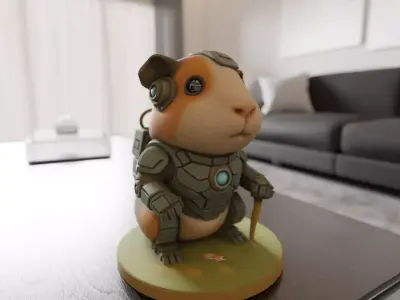 cyber hamster 3D print model