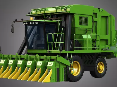 JD - 7760 Combine Harvester - Cotton Picker 3D model