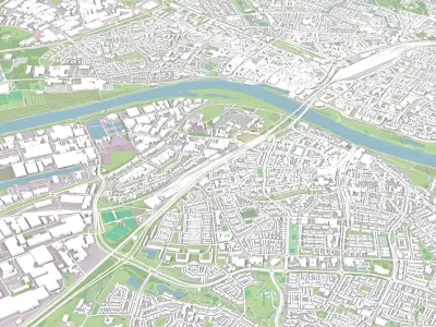 Cityscape Toledo Ohio United States 3D model