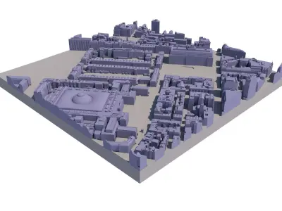 London city tile Level 2 block TQ3081 North West 3D model
