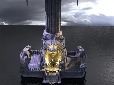 Jaguar Tower Monument Full  3D model