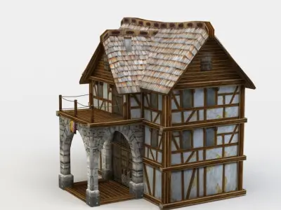 House medieval - medieval Low-poly 3D model