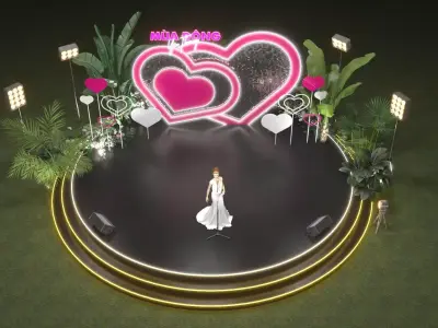 Valentine Love Mini Stage 3D model