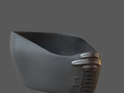 Gas mask helmet 3d model scifi Low-poly  Low-poly 3D model