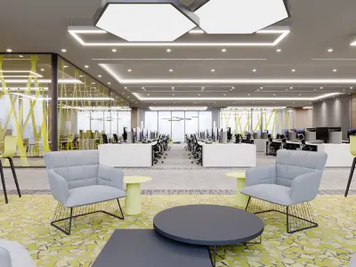 Corona - 3ds Max scene files - Office Space Interior  3D model