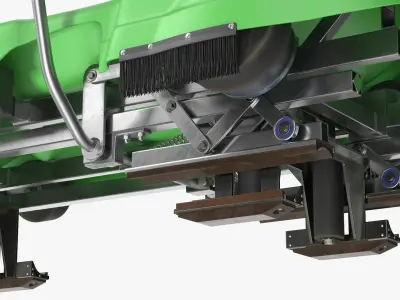  Rail-Guided Coaster Sled With Levers Green 