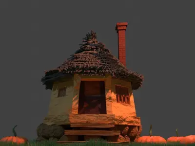Fantasy Hagrid Hut 3D model