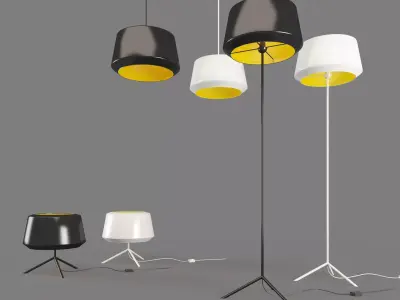 CAN Light Zerolighting Floor Table Pendant 3D model