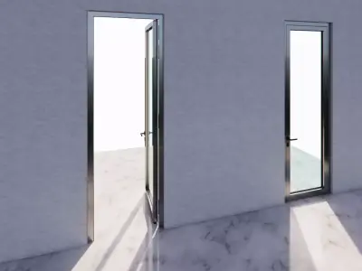 Generic Single Leaf  Outward Swing Door 3D model