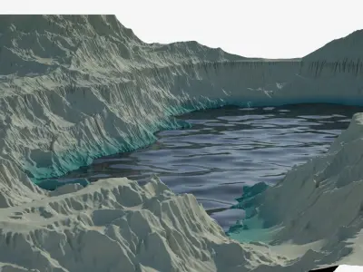 Rocky hills and valleys 3D model