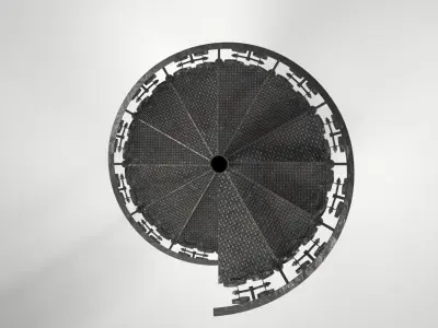 Wrought Iron Spiral Staircase Low-poly 3D model