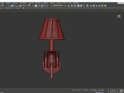 Crystal Sconce Low-poly 3D model