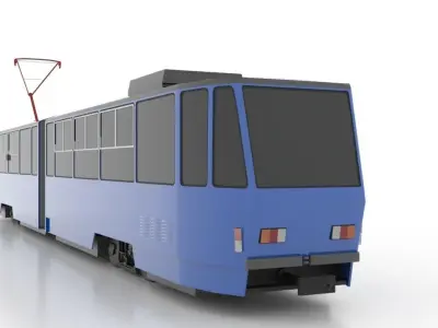 Tatra KT4YU Low Low-poly 3D model