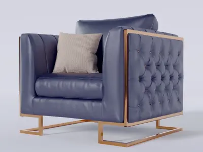 Arm chair Low-poly 3D model