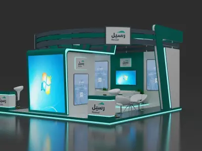 Exhibition Booth 6x6  3D model