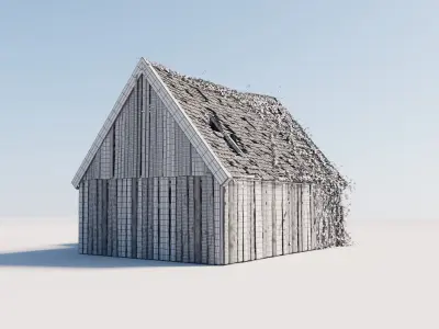 Old wooden Barn 3D model