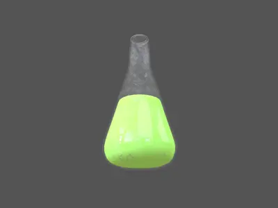 Laboratory Bottle v2 005 Low-poly 3D model