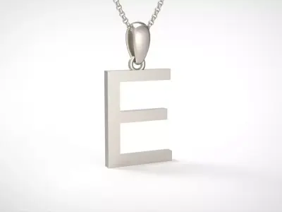 Model 606 Classic Initial Light E Letter 3D print model