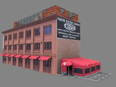 342 Spear Street Building San Francisco Low-poly 3D model