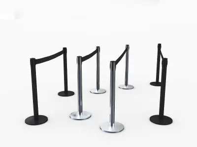 Airport Stanchions 3D model