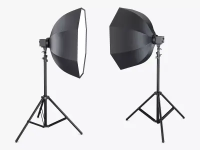 Studio Softbox Octagon Light M 1 3D model