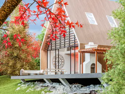 House on the lake 3D model