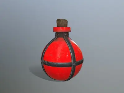 potion bottle Low-poly 3D model