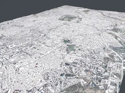 Cityscape Madrid Spain 3D model