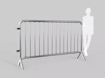 Fence Barrier - Crowd Control Barrier 3D model
