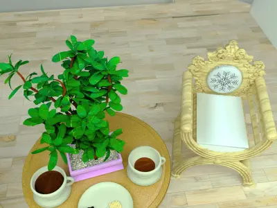 Coffee Party 4K 3D model