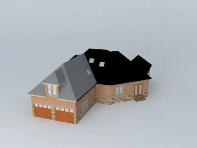 Beautiful Brick House Free 3D model