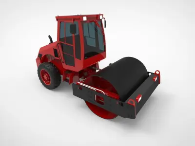 asphalt roller 3D model