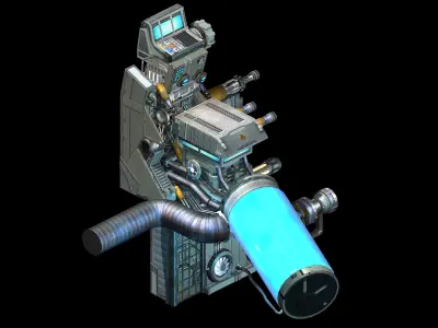 Machinery - Interior Wall 5 3D model