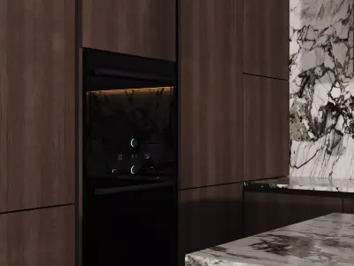 Modern Kitchen with Island 16 3D model