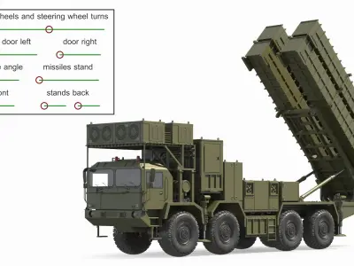  Self Propelled Air Defense Missile System Rigged 