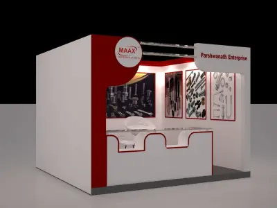 exhibition stall design 3D model