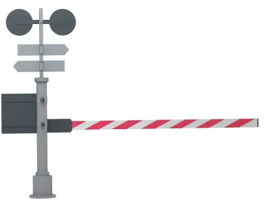 Railway Barrier 3D model