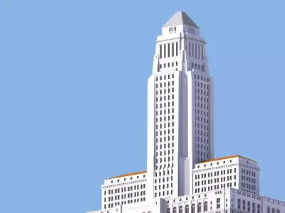 Los Angeles City Hall 3D print model