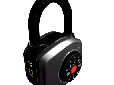 Modern Smart Padlock 3D Model Low-poly 3D model