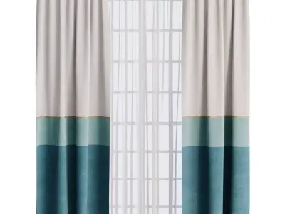 Curtains 03 3D model purchase