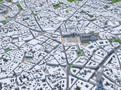 Milan Downtown Italy Low-poly 3D model
