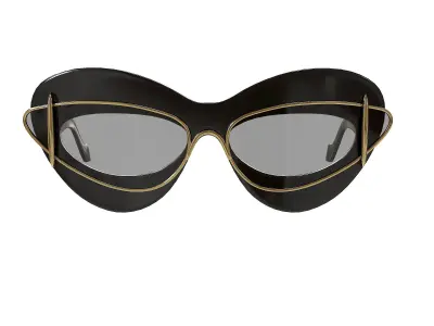 Loewe Cateye Double Frame Sunglasses Low-poly 3D model