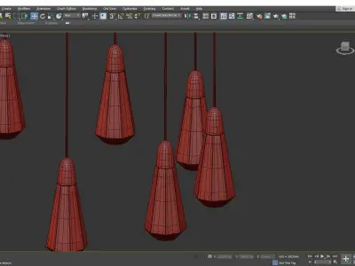 10 Carats LED Chandelier Low-poly 3D model