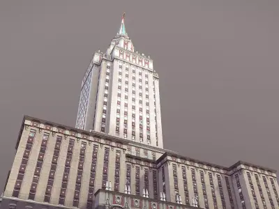 Hotel Hilton Leningradskaya Low-poly 3D model