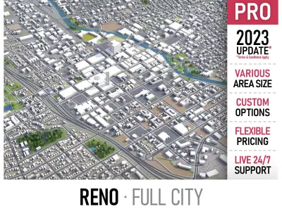 Reno-Sparks  Low-poly 3D model