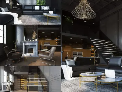 The Paris Apartment Interior Scene 3D model